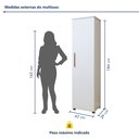 Ver imagem 3 de Armário Multiuso 1 Porta e 4 Prateleiras para Lavanderia Jasmim Yescasa