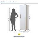 Ver imagem 3 de Armário Multiuso 1 Porta e 4 Prateleiras para Lavanderia Jasmim Yescasa