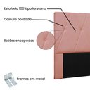 Ver imagem 3 de Cabeceira Queen 1,60m Aquilla Veludo - Pallazio - Rosa