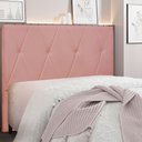Ver imagem 2 de Cabeceira Queen 1,60m Aquilla Veludo - Pallazio - Rosa