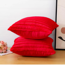 Ver imagem 4 de Kit 2 Capas P/ Almofada em Pelucia Wave Soft - 43x43 Cm Vermelho