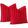 Kit 2 Capas P/ Almofada em Pelucia Wave Soft - 43x43 Cm Vermelho - 6
