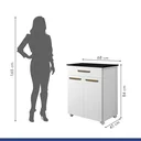 Ver imagem 4 de Balcão de Cozinha 2 Portas 1 Gaveta Girassol Yescasa