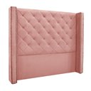 Ver imagem 1 de Cabeceira Decorativa King Size 2,19M Loewe Veludo Rosa - Gran Belo
