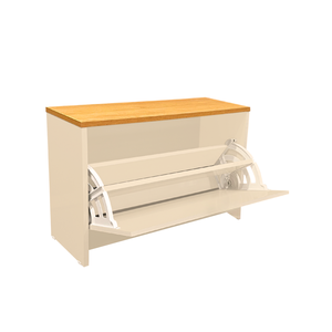 Sapateira com 1 Porta para Quarto Off Withe Cinamomo