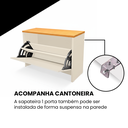 Ver imagem 6 de Sapateira com 1 Porta – Organizador de Calçados para Quarto Off White com Cinamomo