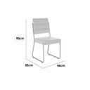 Ver imagem 2 de Kit 2 Cadeiras Sala Jantar 1736 Aço 2 Uni Mocca / Prata - Carraro
