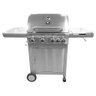 Churrasqueira a Gas de Carrinho Gourmet 4 Queimadores com 1 Queimador Lateral Inox Mimo Style - 1