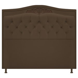 Cabeceira Imperio 100 cm Suede Marrom