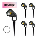 Ver imagem 2 de Kit 5 Espeto de Jardim Led 5w Branco Frio Cob Ip66 Bivolt