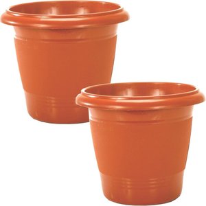 2 Vasos Grande Redondo 15 Litros Cerâmico Plantas E Flores