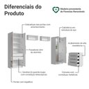 Ver imagem 4 de Quarto Infantil com 2 Guarda-roupas Neo com Espelhos 2 Aéreos 1 Cômoda Branco Madesa 04