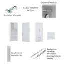 Ver imagem 3 de Guarda Roupa Modulado Solteiro de Canto com Escrivaninha Alpes Luciane M04 - Rosa