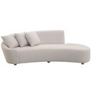 Ver imagem 3 de Sofá 3 Lugares com Puff Orgânico Sala Living 230cm Adam T03 Veludo Bege - Lyam Decor