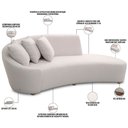 Ver imagem 3 de Sofá 3 Lugares Orgânico Esquerdo Sala Living 230cm Adam T03 Veludo Bege - Lyam Decor
