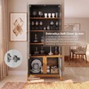 Ver imagem 7 de Cristaleira 4 Portas Vidro MDF Cinza Perola 83cm Lizz