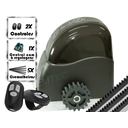 Ver imagem 2 de KIT MOTOR PORTÃO DESLIZANTE RCG AL 450Kg 1/4CV COM BASE - 110/127V