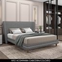 Ver imagem 2 de Cama Casal Base Box 140cm Many P02 Linho Cinza - Mpozenato
