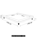Ver imagem 4 de Cama Casal Base Box 140cm Many P02 Linho Cinza - Mpozenato