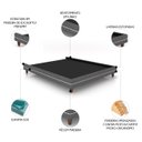 Ver imagem 3 de Cama Casal Base Box 140cm Many P02 Linho Cinza - Mpozenato
