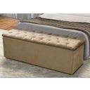 Ver imagem 2 de Báu Calçadeira Sofia 195cm Suede Bege - Vallisa Decor