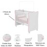 Berço de Rodinhas com Suporte de Mosqueteiro Retrô Mavie Branco Rosa - 5