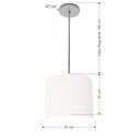 Ver imagem 2 de Lustre Luminária Pendente Vivare Free Lux Pe-4107cz Cúpula em Tecido 25x20cm