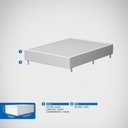 Ver imagem 4 de Base Cama Box Casal 138x188x26 Sued Cinza Probel Cinza