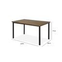 Ver imagem 3 de Conjunto Mesa De Jantar Jasmim MDP c/4 Cadeiras Titanium Tampo Nogal Tubo Preto
