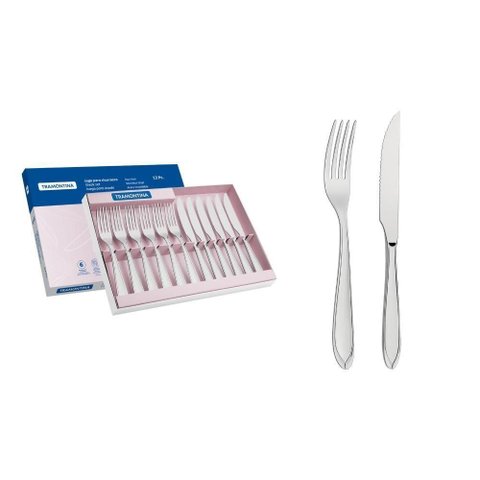 Jogo para Churrasco Tramontina Laguna em Aço Inox 12 Peças