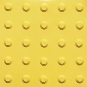 Kit 10 Piso Tátil Alerta em PVC Amarelo