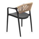 Ver imagem 5 de Cadeira para Jardim com Assento Fixo Juna Preto/Bege