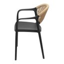 Ver imagem 3 de Cadeira para Jardim com Assento Fixo Juna Preto/Bege