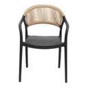 Ver imagem 1 de Cadeira para Jardim com Assento Fixo Juna Preto/Bege