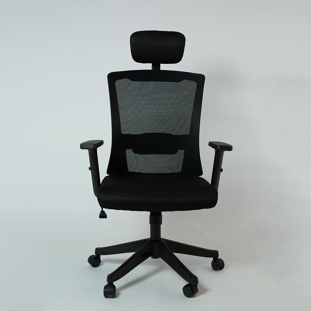 Cadeira de Escritório Ergonômica Presidente Tela Mesh W-57:preto - 4