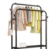 Cabideiro Multifuncional Metal Preto 143x96x42cm Suporta 35kg Closet Cozinha Loja - 4