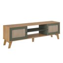 Ver imagem 2 de Rack para Sala de Estar 2 Portas Charlotte Artely - Carvalho/Menta