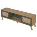 Ver imagem 5 de Rack para Sala de Estar 2 Portas Charlotte Artely - Carvalho/Menta