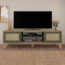 Ver imagem 1 de Rack para Sala de Estar 2 Portas Charlotte Artely - Carvalho/Menta