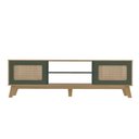 Ver imagem 4 de Rack para Sala de Estar 2 Portas Charlotte Artely - Carvalho/Menta
