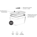 Ver imagem 2 de Pote Hermético de Vidro 1,2l Branco ou Fresh Lock para Geladeira Freezer Forno