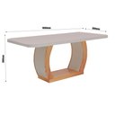 Ver imagem 3 de Mesa de Jantar Tampo Mdf e Vidro 1,80m X 0,90m Naturale Off White Olimpic Bom Pastor