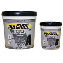 Resina Plasteel Cerâmico Espatulável 5:1 Cinza Quimatic Tapmatic - 1