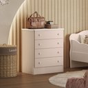 Ver imagem 1 de Cômoda Infantil Doce Sonho 777 Qmovi Rosa Acetinado