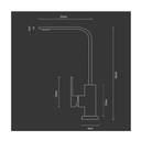 Ver imagem 2 de Kit Cuba Pia Aço Inox Quadrada Cozinha Gourmet e Torneira Perfil em L Slim Luxo Prata Brinovar