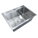 Ver imagem 4 de Kit Cuba Pia Aço Inox Quadrada Cozinha Gourmet e Torneira Perfil em L Slim Luxo Prata Brinovar