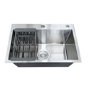 Ver imagem 5 de Kit Cuba Pia Aço Inox Quadrada Cozinha Gourmet e Torneira Perfil em L Slim Luxo Prata Brinovar