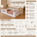 Ver imagem 3 de Cama Infantil Montessori Solteiro com Grade Proteção MDF