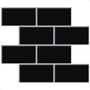 Ver imagem 1 de Pastilha Adesiva 3d Alto Relevo Decorativa Lorben Lavável Resinada Preto com Rejunte Branco