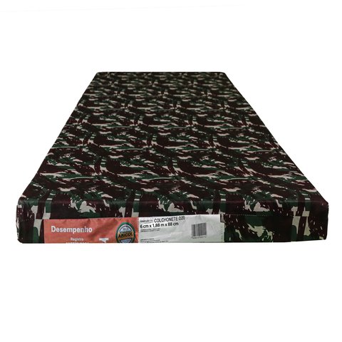 Colchonete Acampamento Camping Colchão Retiro Portátil Solteiro Espuma D20 188cm - Verde